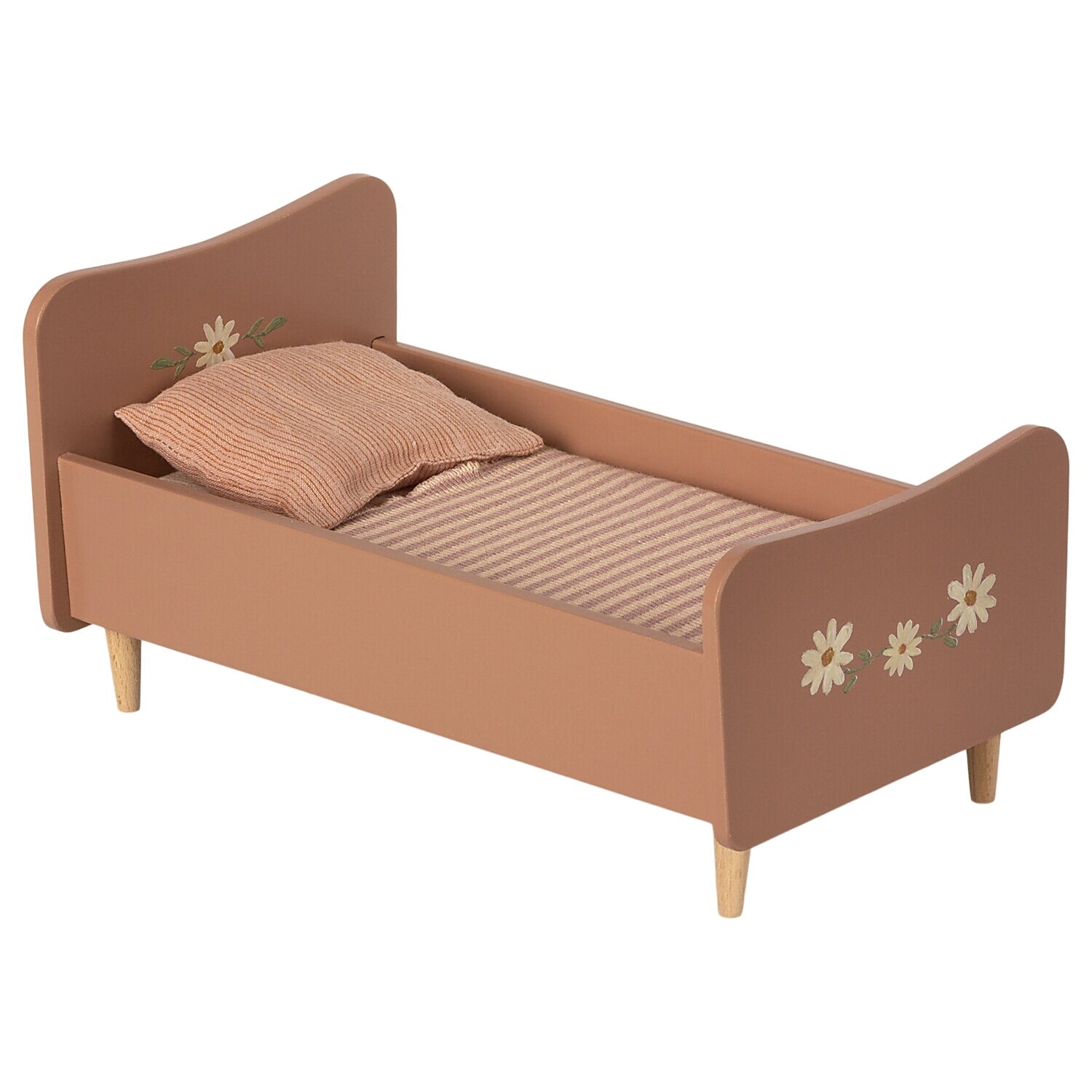 Spielzeug-Holzbett - Mini (Rosa)