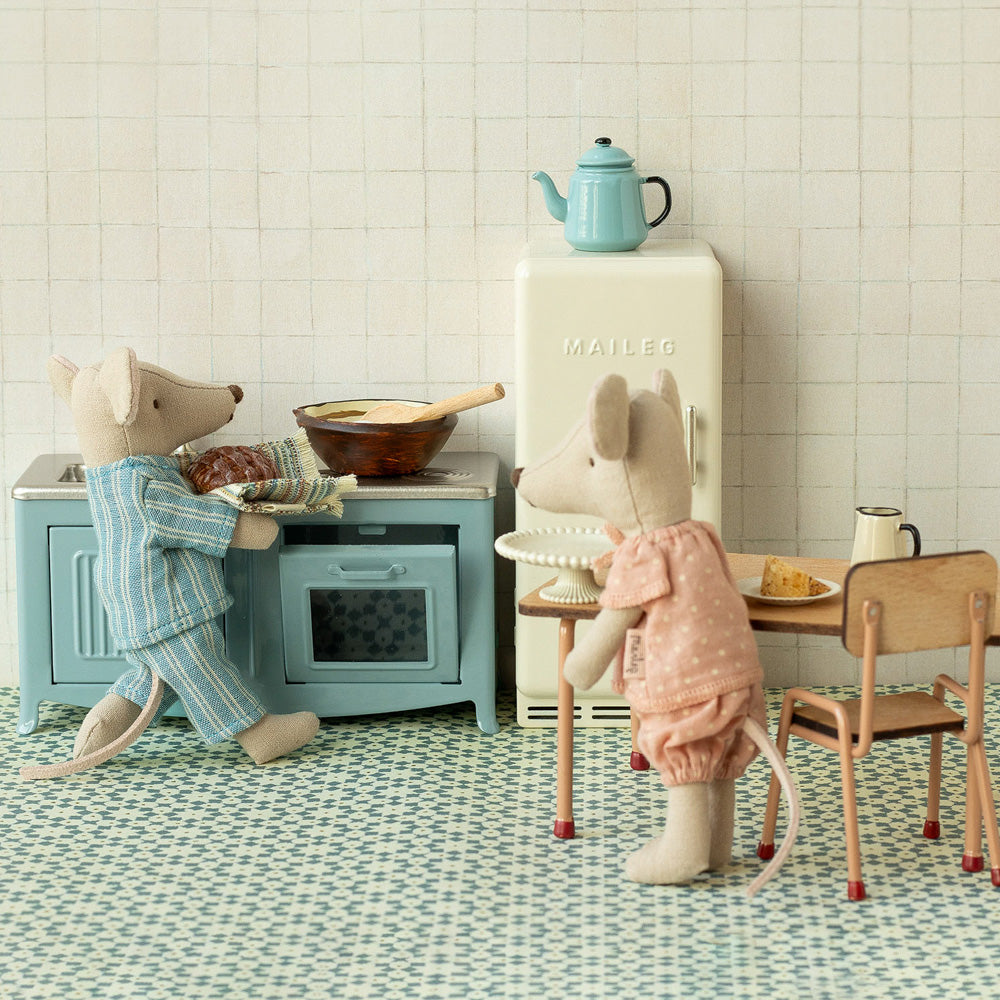 Miniatur Küche für Maus - 5,5x14x7,5 cm (Blau)