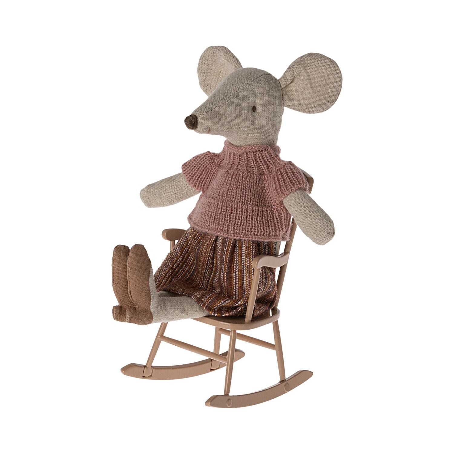 Maus Schaukelstuhl - 11 cm (Altrosa)