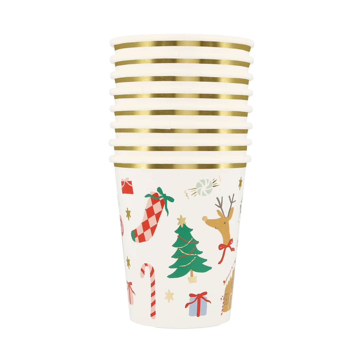 Pappbecher "Jolly Christmas" - 256 ml (Bunt)