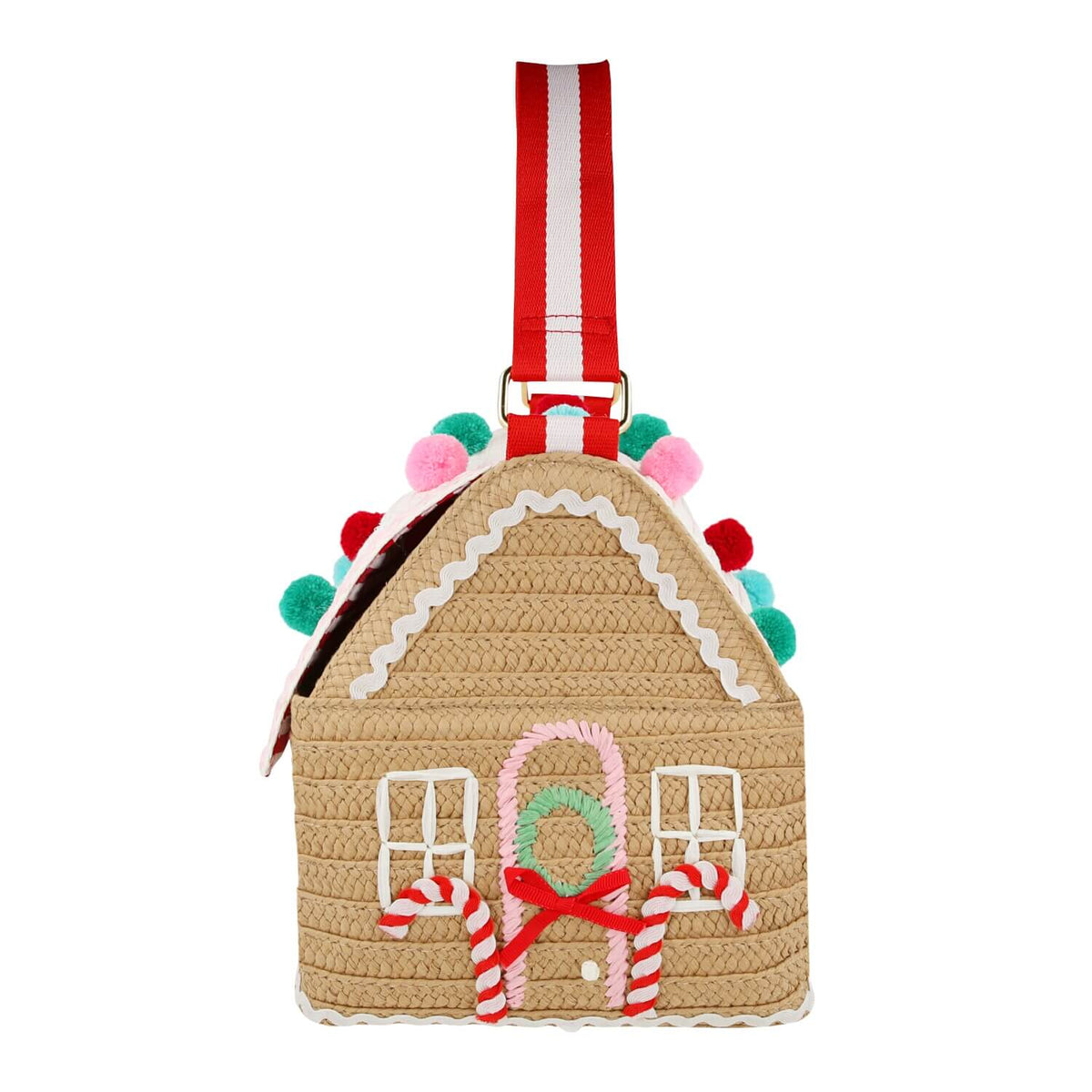 Tasche "Lebkuchenhaus" - 17,8x17,8x21,6 cm (Bunt)