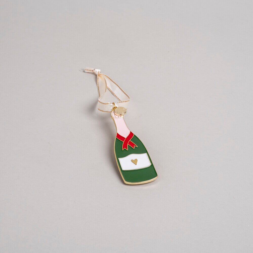Baumschmuck "Champagner" - 3,2x9,5 cm (Grün)