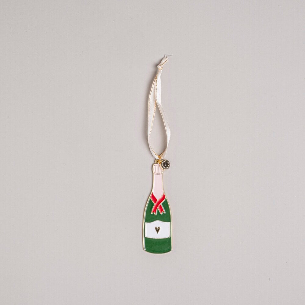 Baumschmuck "Champagner" - 3,2x9,5 cm (Grün)