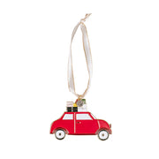 Baumschmuck "Weihnachtsauto" - 8,8x6,3 cm (Rot)