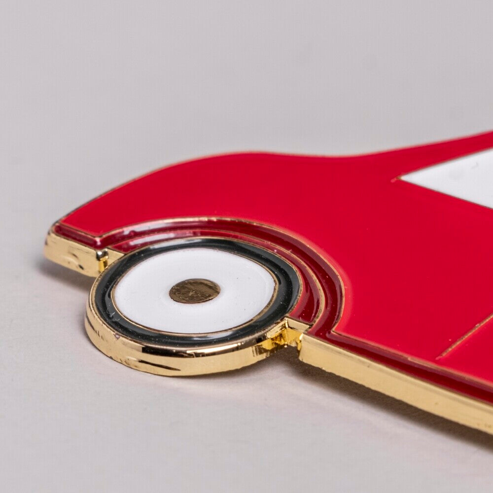 Baumschmuck "Weihnachtsauto" - 8,8x6,3 cm (Rot)