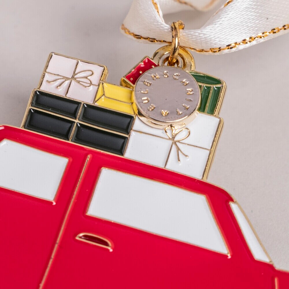 Baumschmuck "Weihnachtsauto" - 8,8x6,3 cm (Rot)