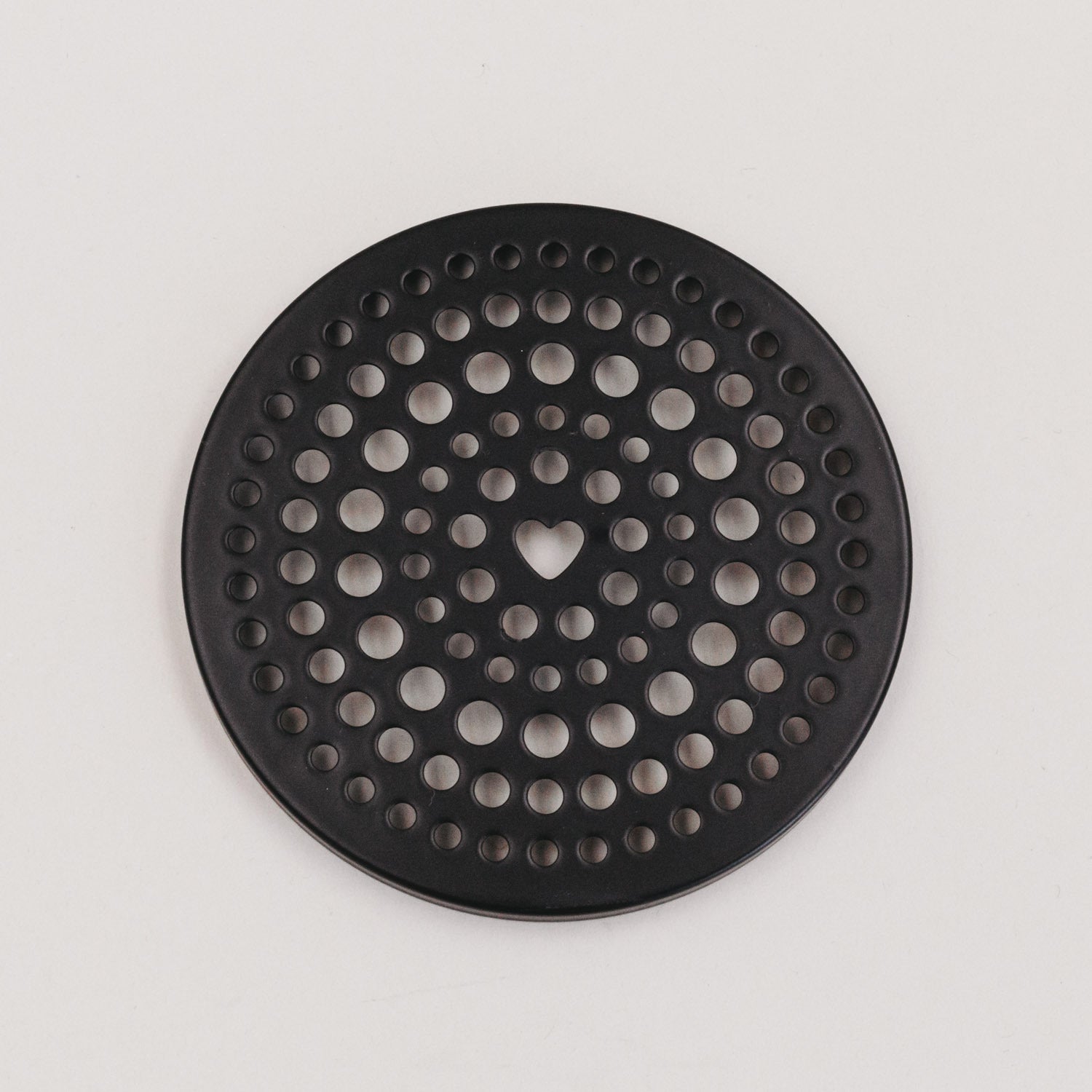 Metalldeckel "Blumenhalter" - 10,2 cm (Schwarz)
