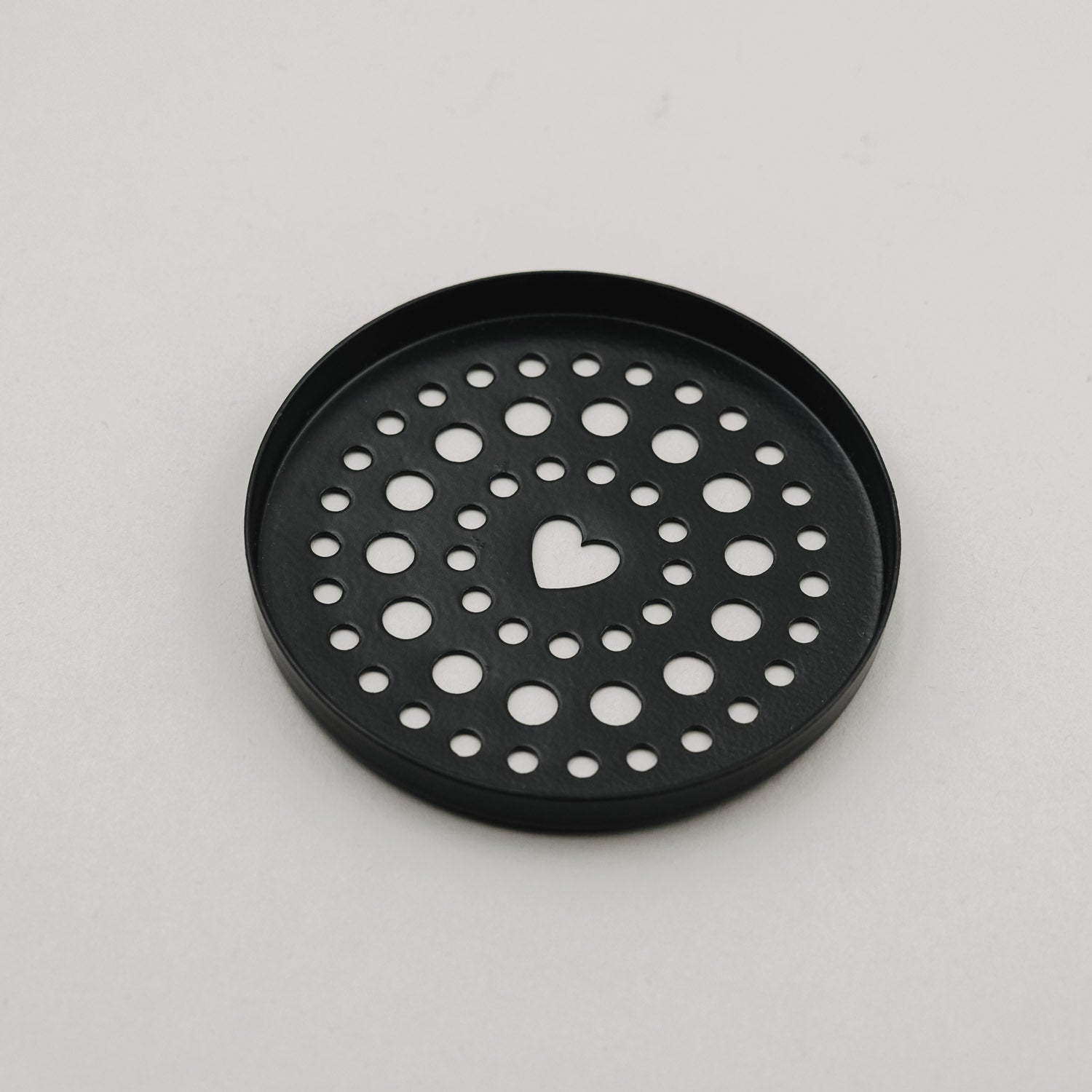 Metalldeckel "Blumenhalter Mini" - 6,5 cm (Schwarz)