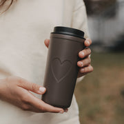 To go Becher "Herz" - 540 ml (Braun)