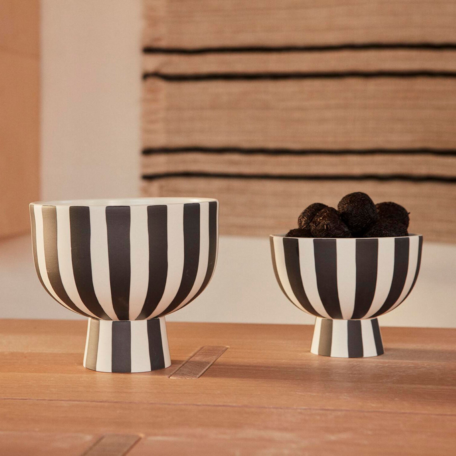 Schüssel "Toppu" - 15x13 cm (Weiß/Schwarz)