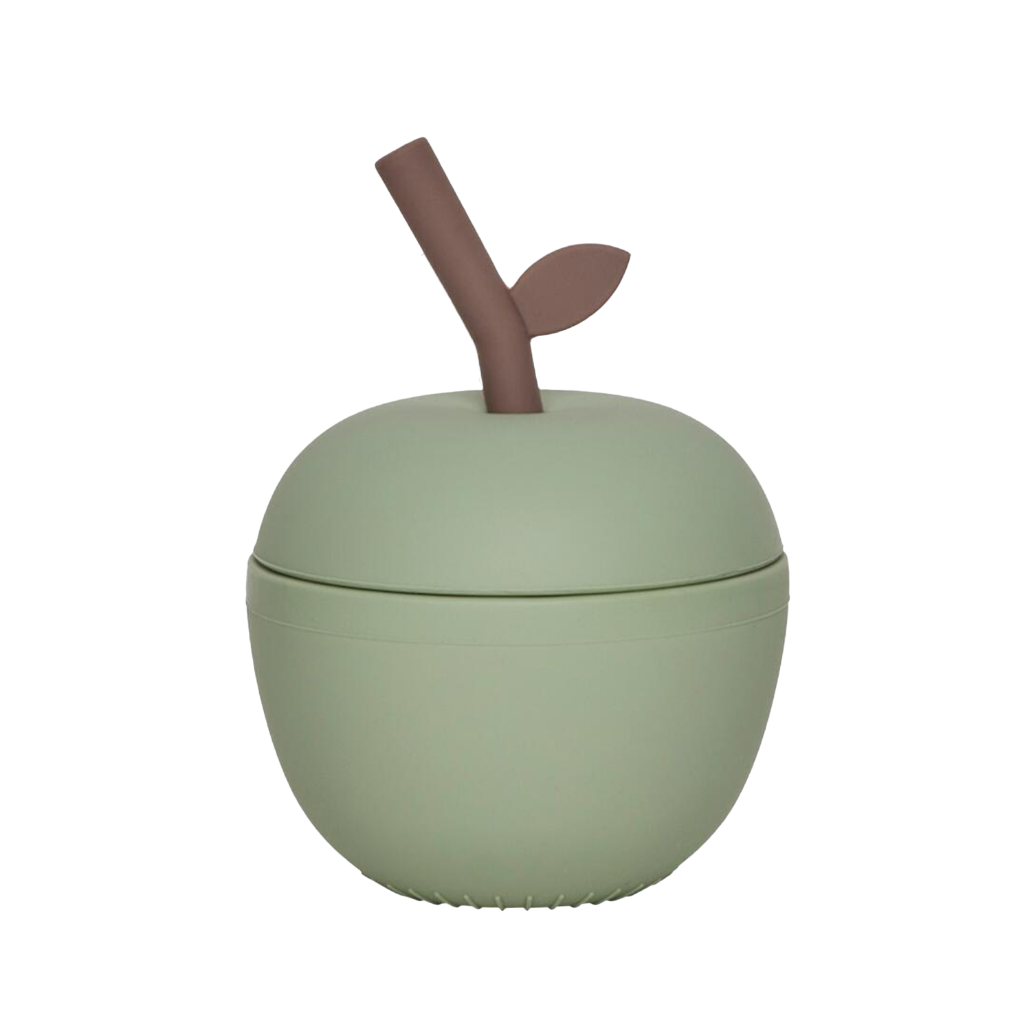 Apfel-Tasse mit Strohhalm (Grün)