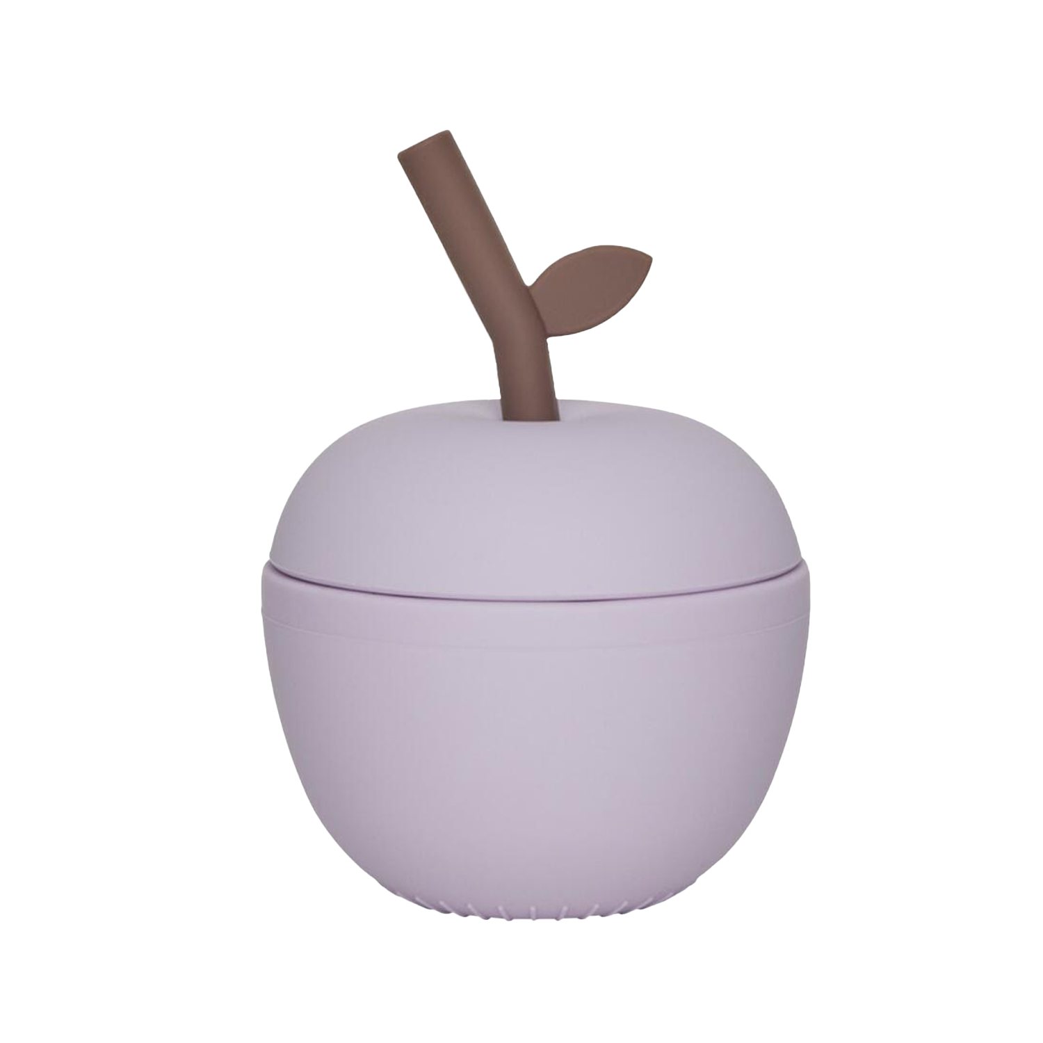 Apfel-Tasse mit Strohhalm (Lavender)