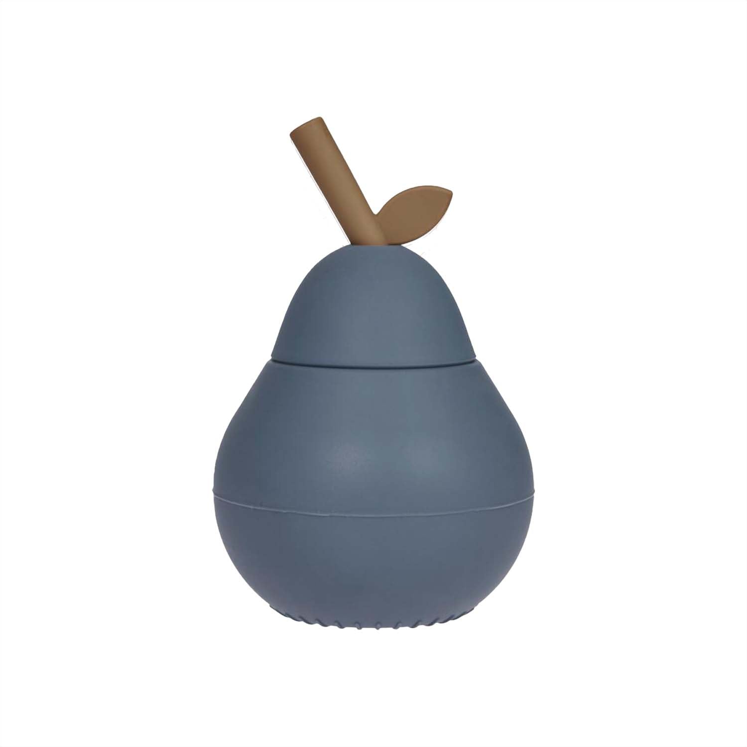 Birnen-Tasse mit Strohhalm (Blau)