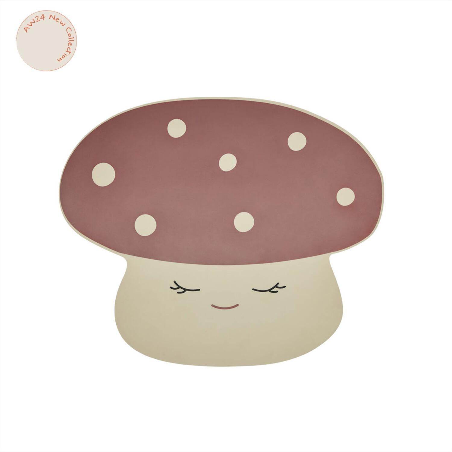 Tischset "Pilz" - 43x35 cm (Offwhite/Rot)