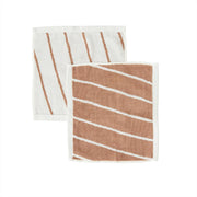 Waschlappen "Raita" im 2er-Set - 30x30 cm (Cloud/Caramel)