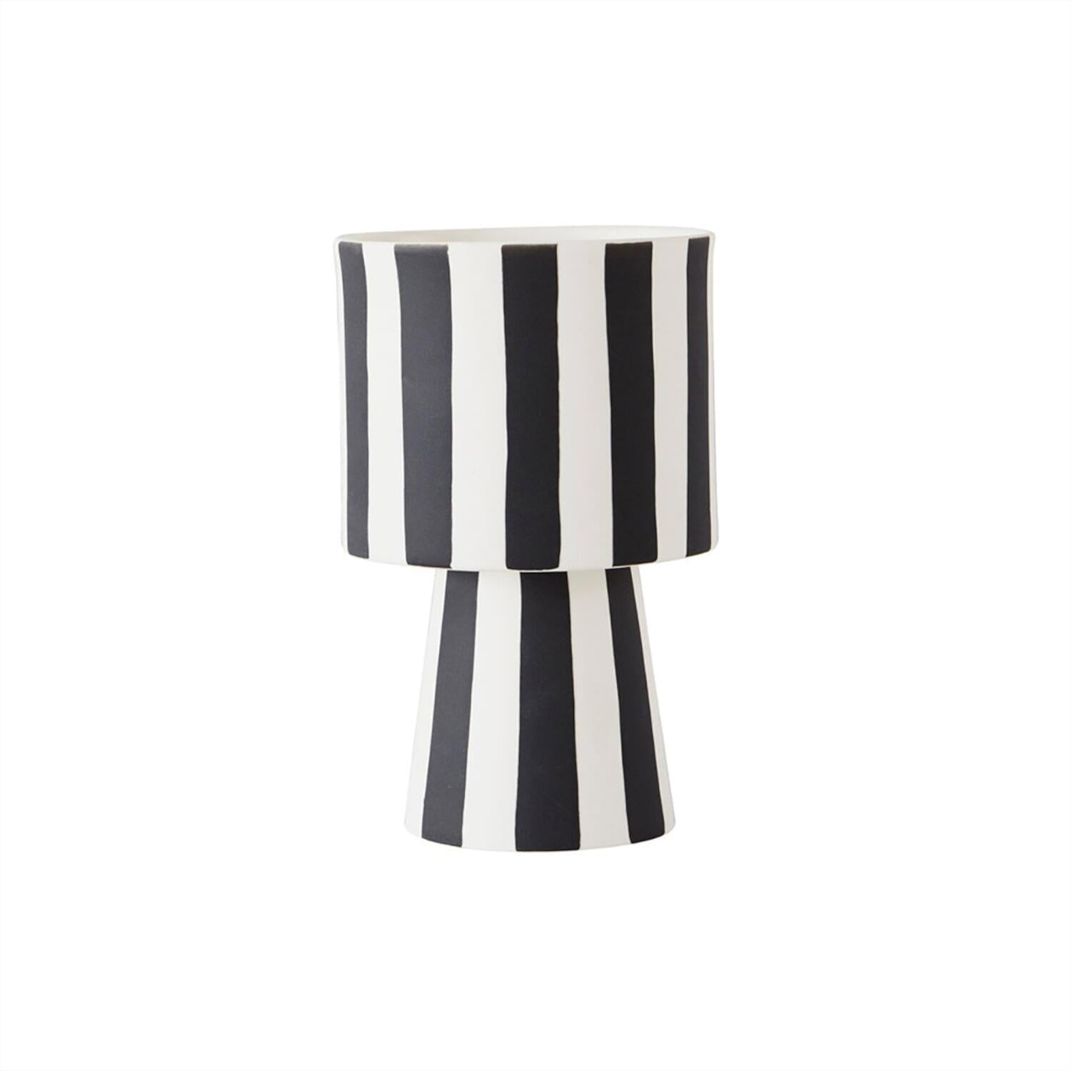 Blumentopf "Toppu" - 15 cm (Weiß/Schwarz)