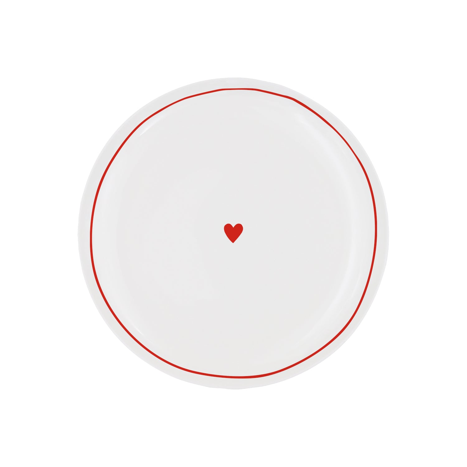 Runder Speiseteller "Herz" - 25,4 cm (Rot)