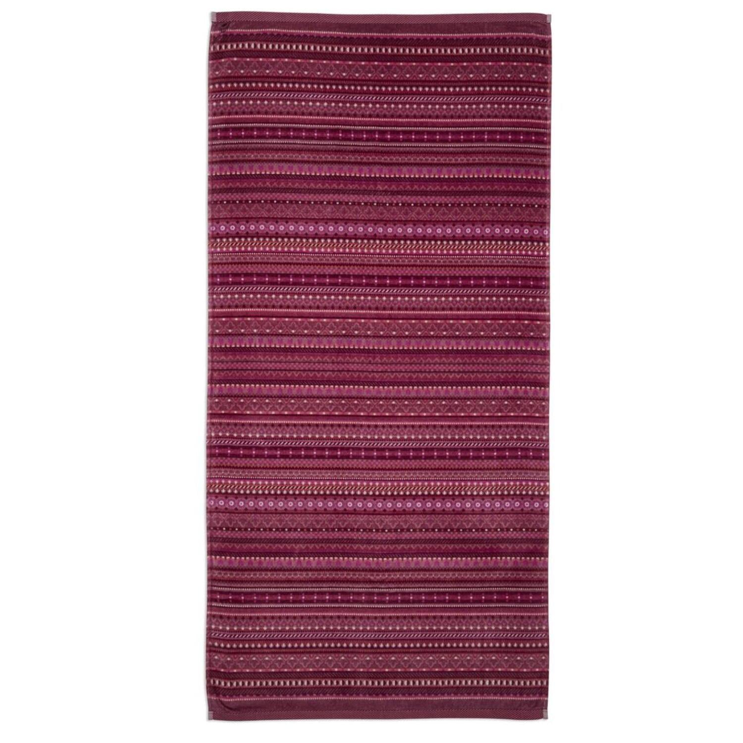 Badehandtuch "Geometric Print" - 70x140 cm (Dark Pink)