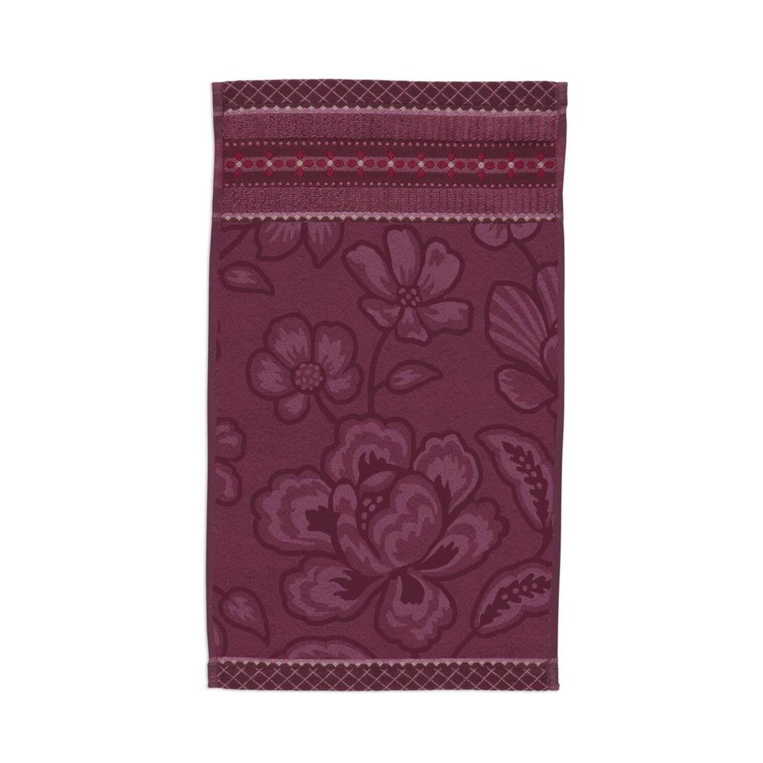 Gästehandtuch "Jasmin Jacquard" - 30x50 cm (Dark Pink)