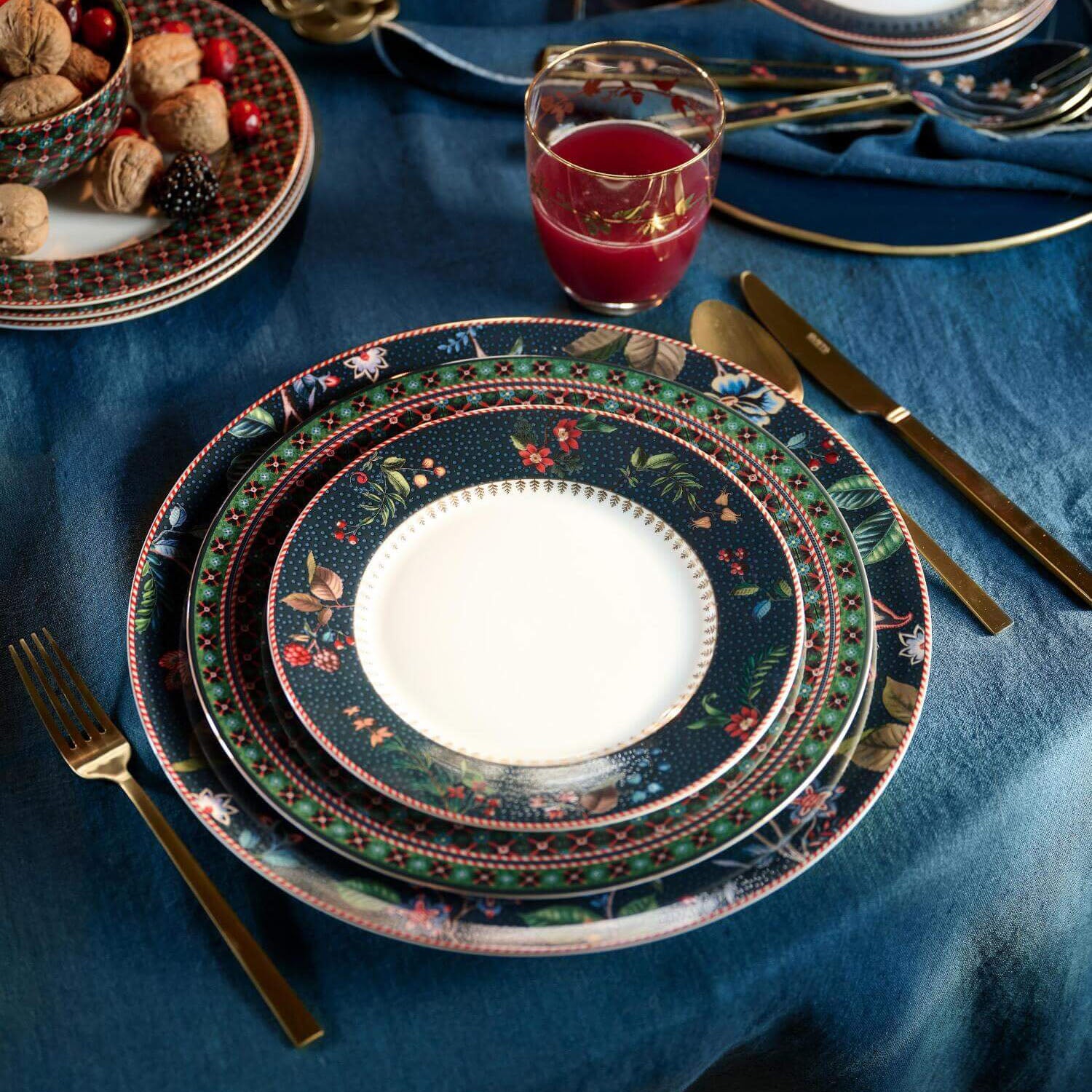 Teller "Berry Blues" - 21 cm (Blau)