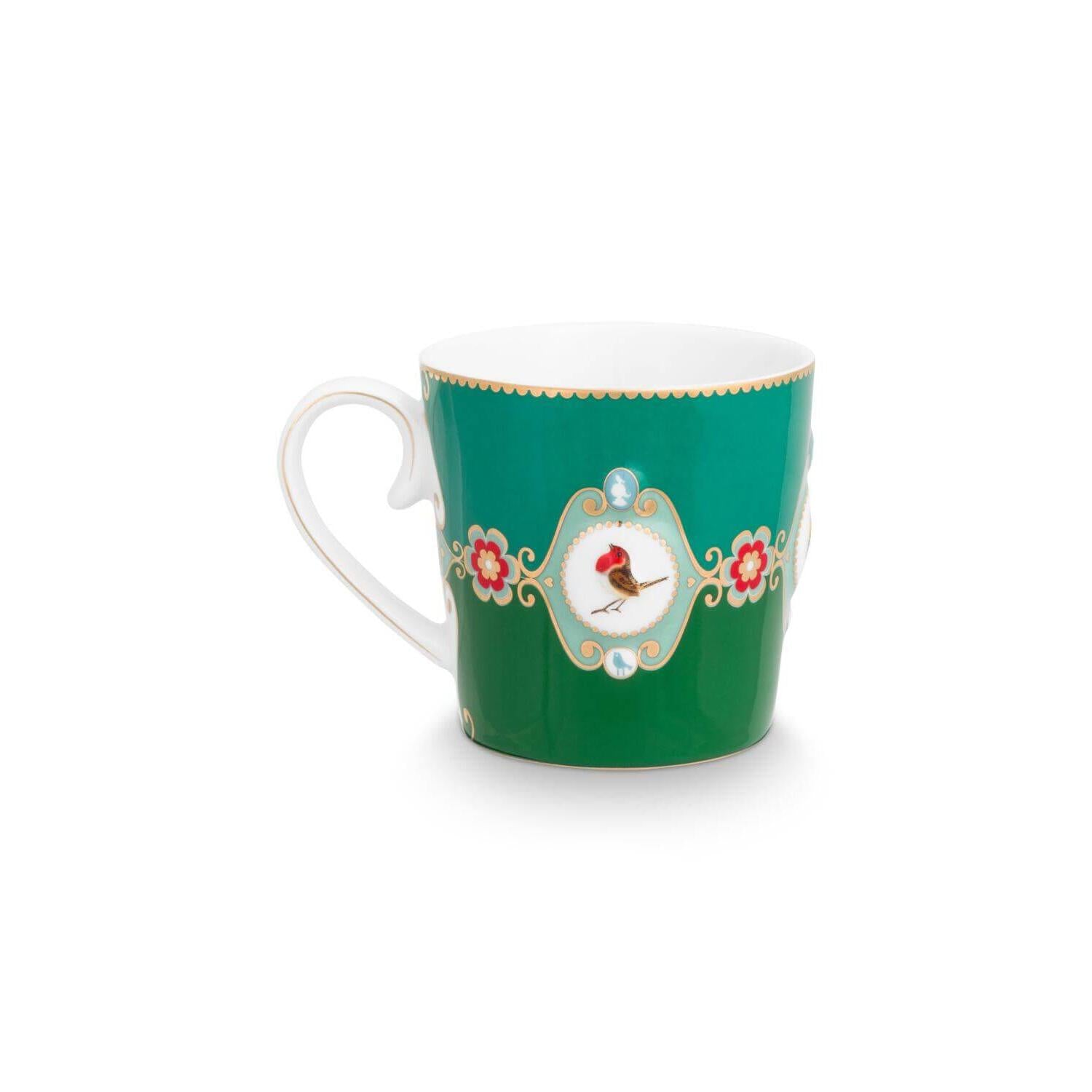 Tasse "Love Birds Medallion" - 250 ml (Emerald-Green)