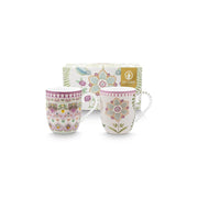 Tasse "Lily & Lotus" im 2er-Set - 100 ml (Bunt)