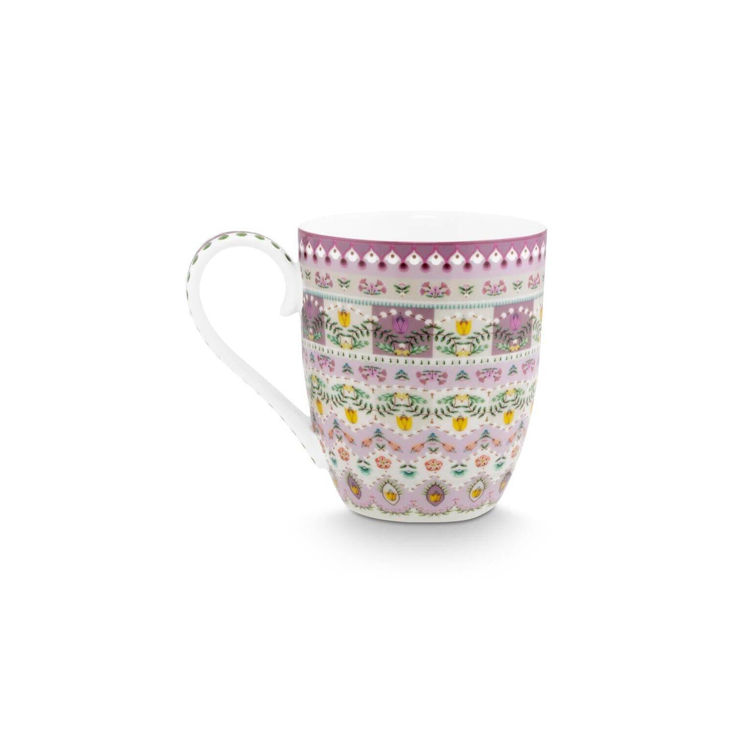 XL-Tasse "Lily & Lotus" im 2er-Set - 450 ml (Bunt)