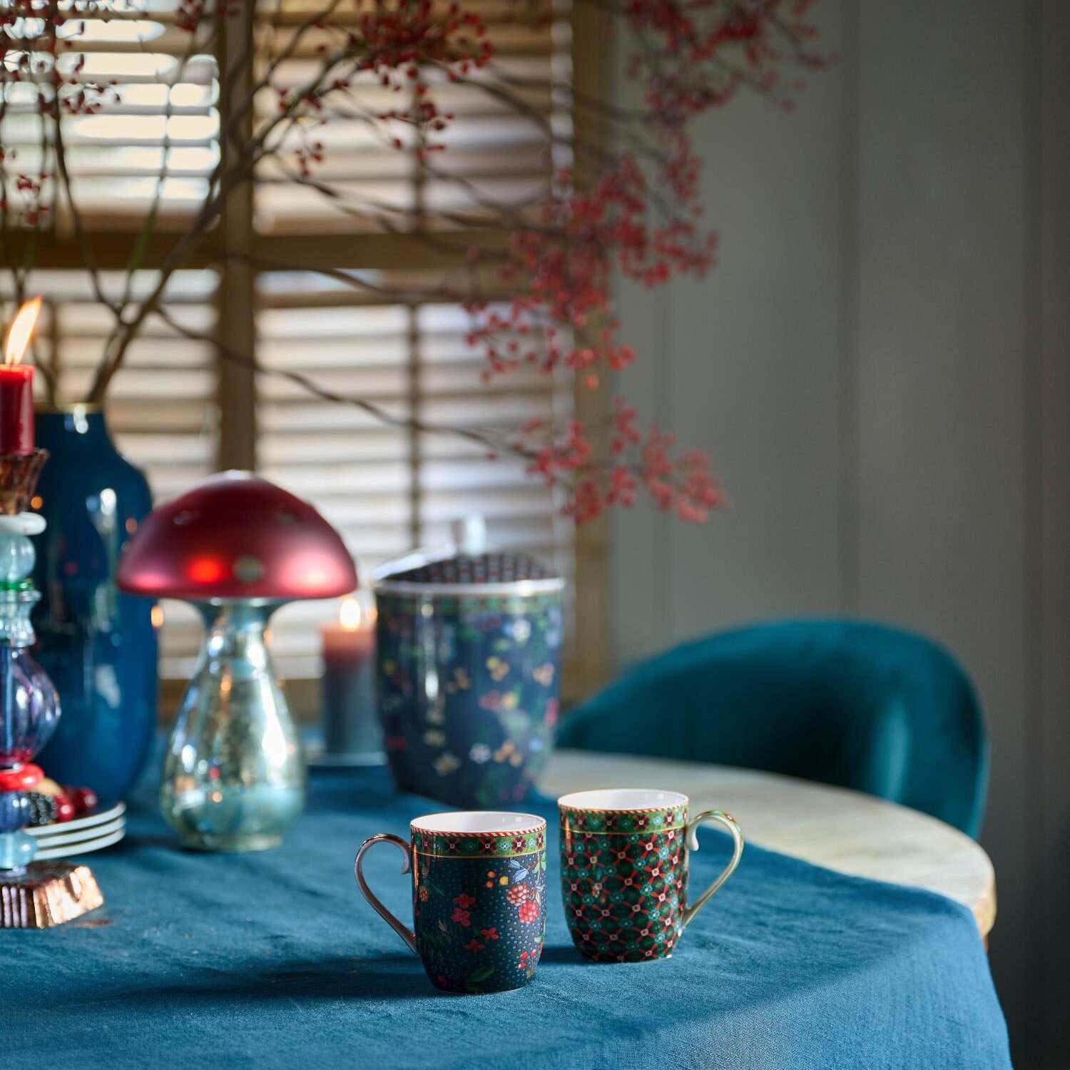 Tasse "Berry Blues" im 2er-Set - 100 ml (Blau)