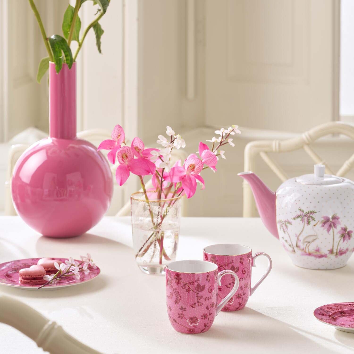 Tasse "Jolie" im 2er-Set - 145 ml (Rosa)