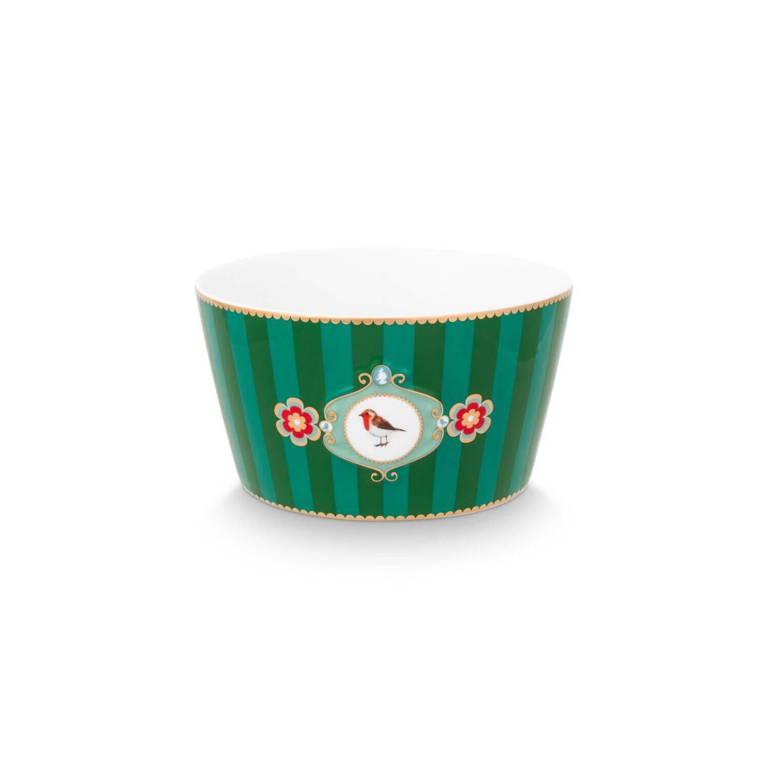 Schale "Love Birds Medallion Stripes" - 15 cm (Emerald-Green)
