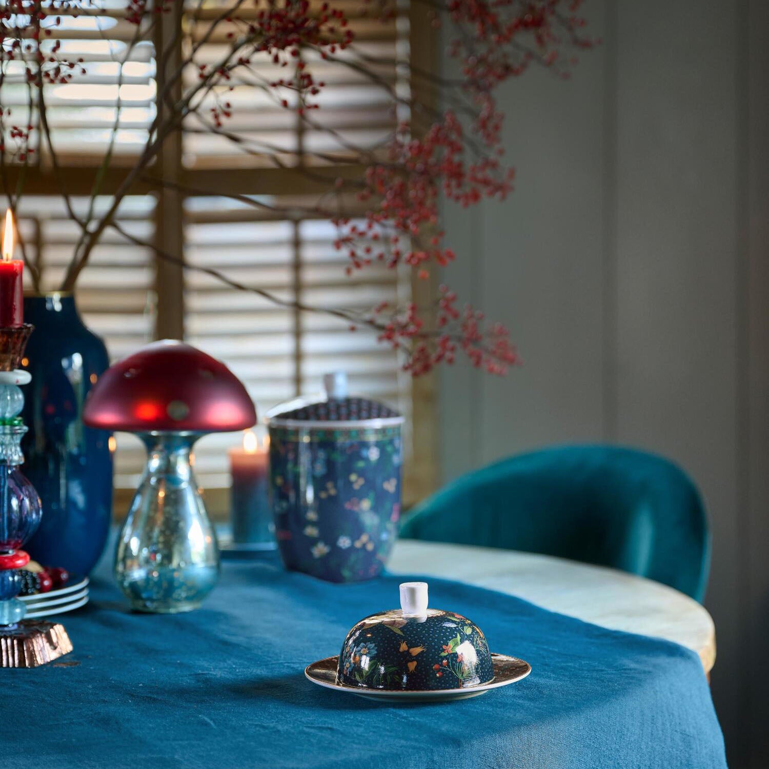 Butterschale "Berry Blues" - 17x8 cm (Blau)