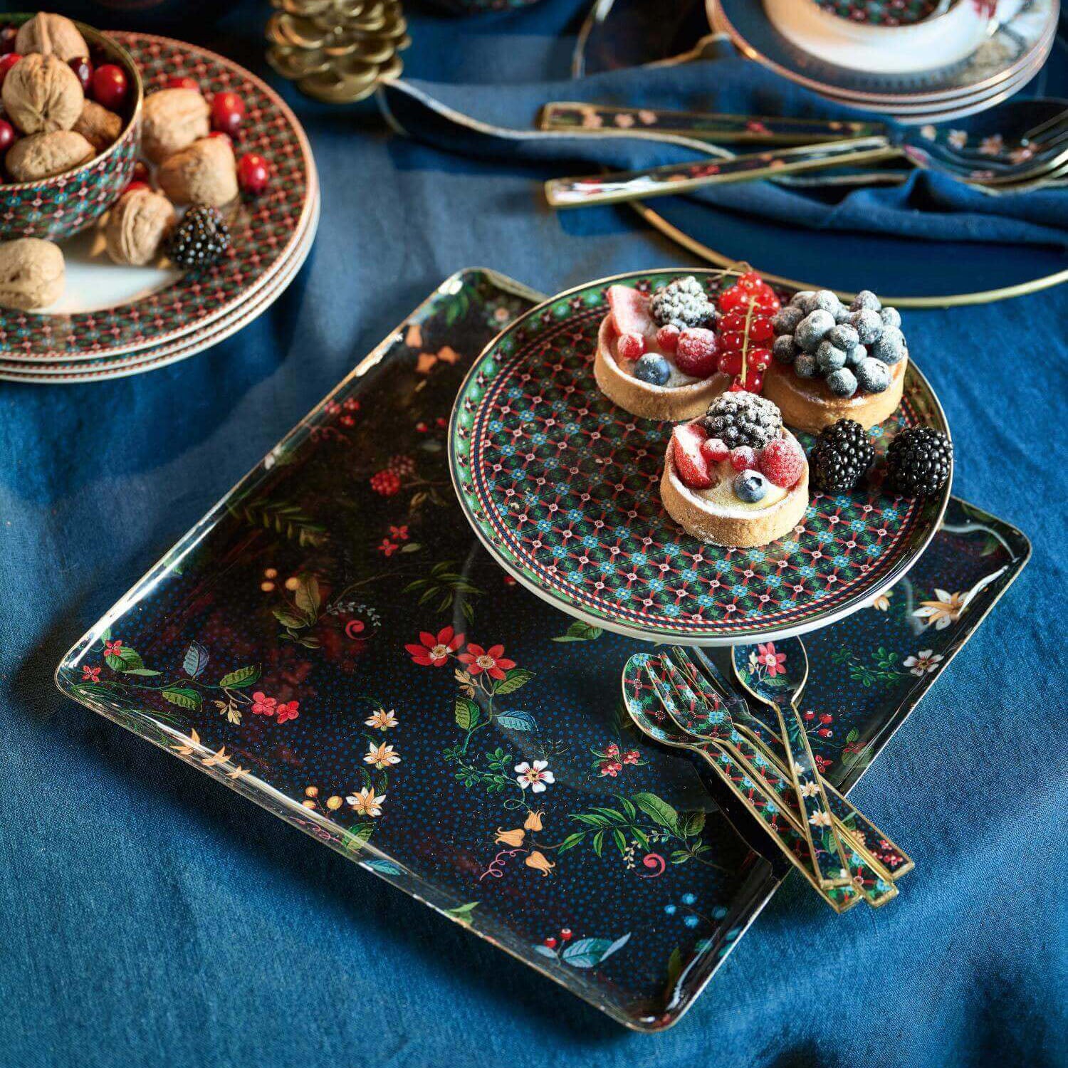 Tablett "Berry Blues" - 30,5 cm (Dunkelblau)