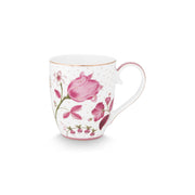 XL-Tasse "Jolie - Tulip" - 450 ml (Rosa/Weiß)