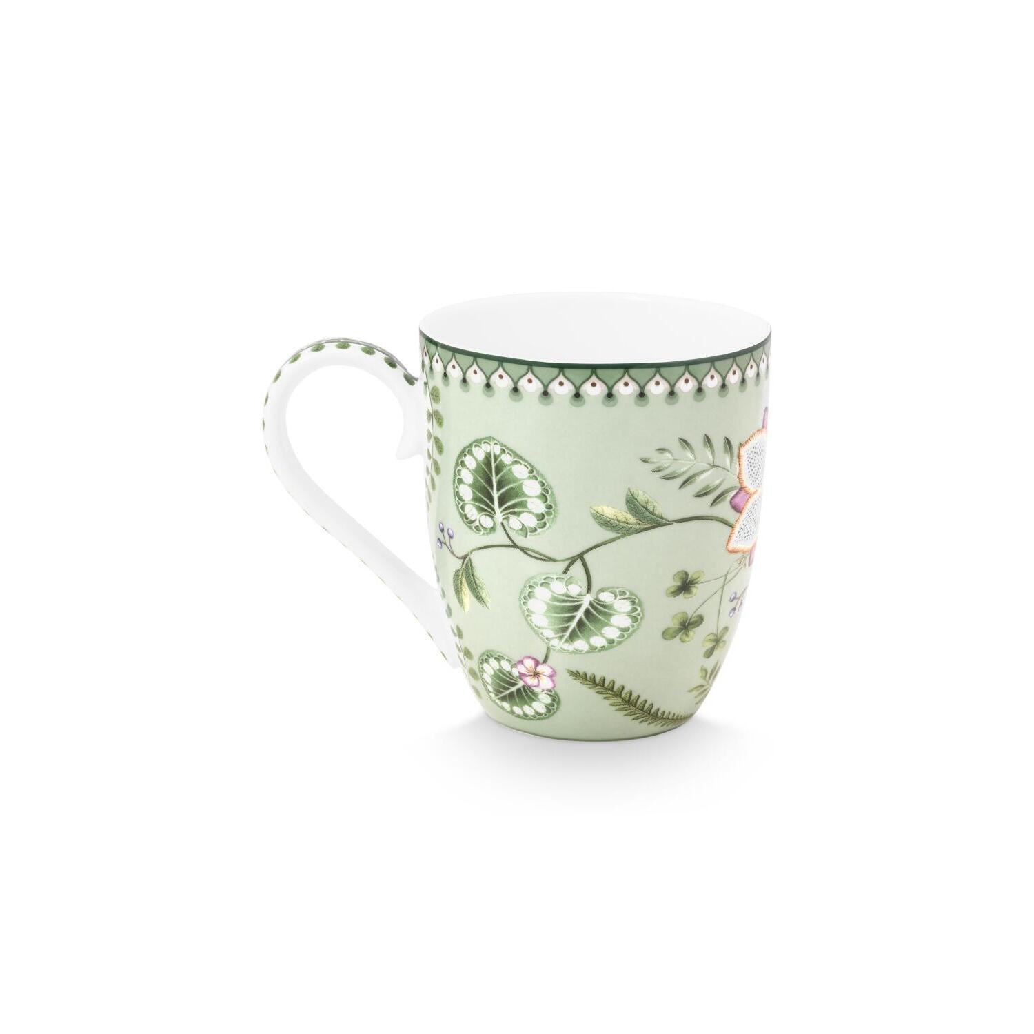 XL-Tasse "Lily & Lotus" - 450 ml (Hellgrün)