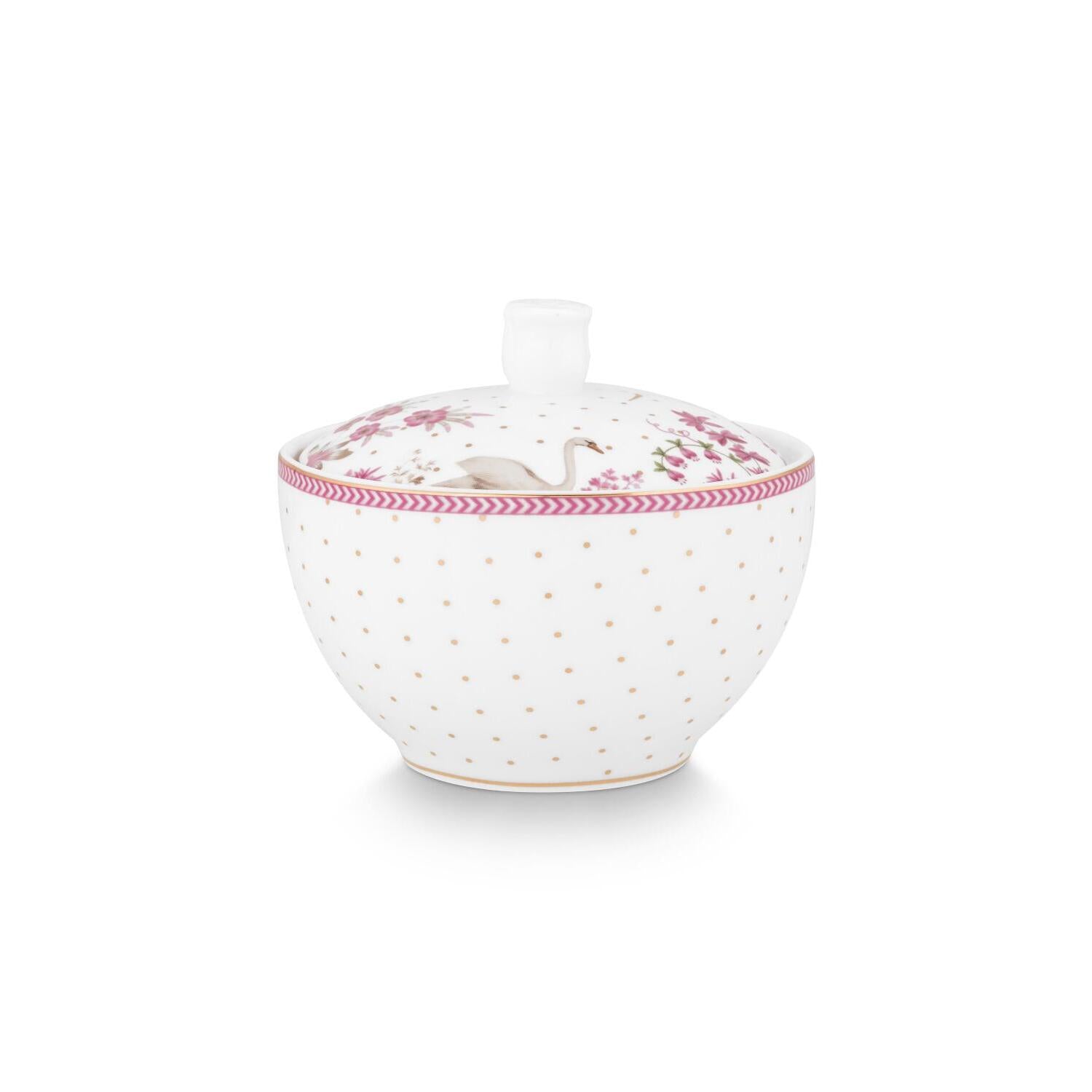 Zuckerdose "Jolie - Dots" - 300 ml (Weiß/Rosa)