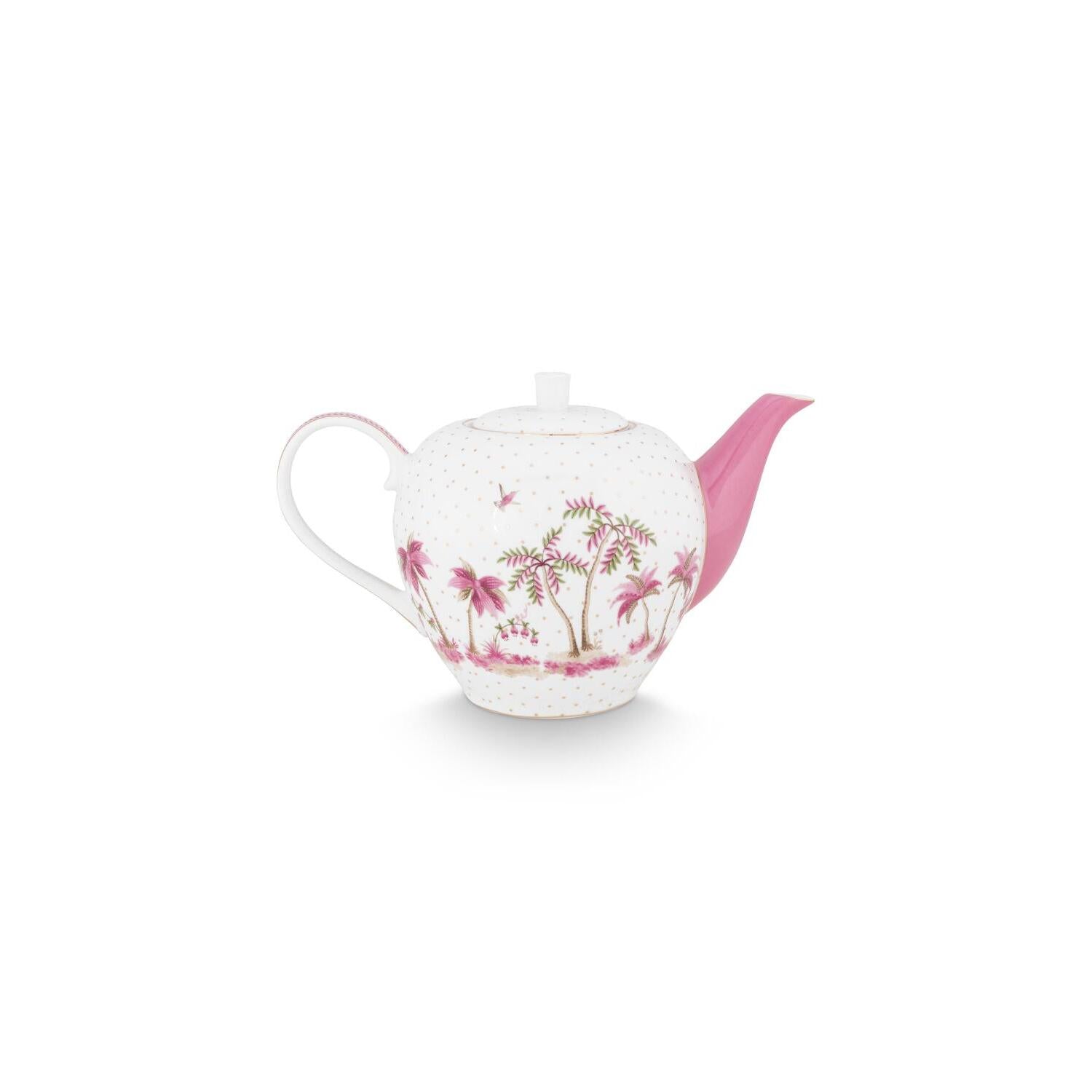 Teekanne "Jolie - Dots" - 1,6 l (Weiß/Rosa)