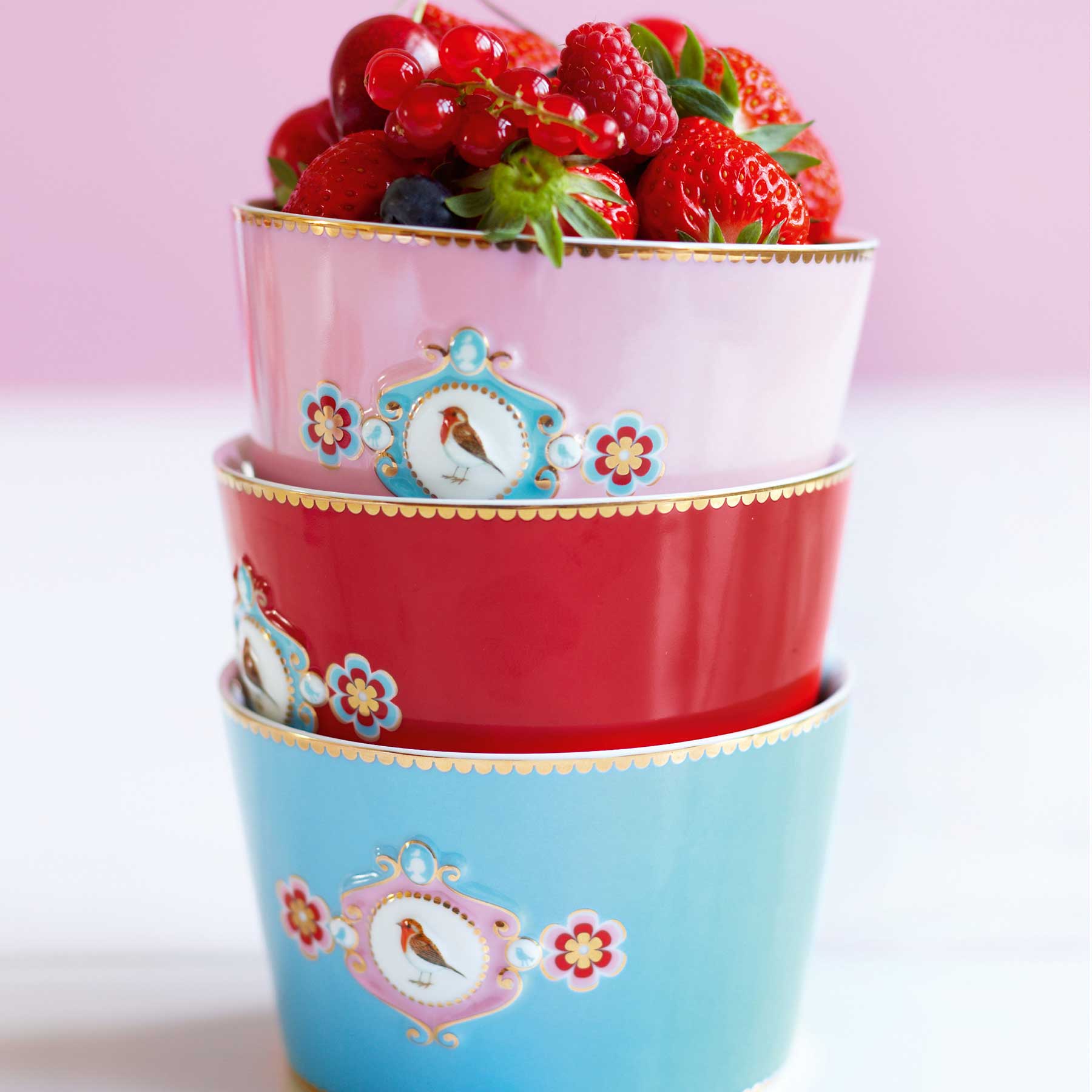 Schale "Love Birds - Medallion" - 15 cm (Rot)
