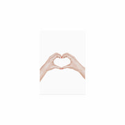 Aquarellkarte "Heart Hands" - 15 cm (Weiß)