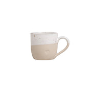 Espressotasse mit Herzmotiv, zweiteilige Natur-Optik, 60 ml, breiter Henkel