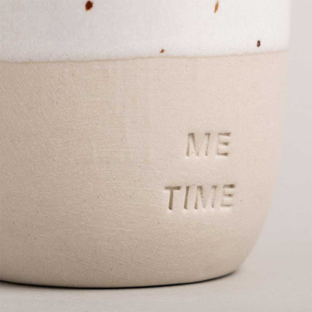 Espresso Becher "Me Time" - 5,5x5,5 cm (Natur)