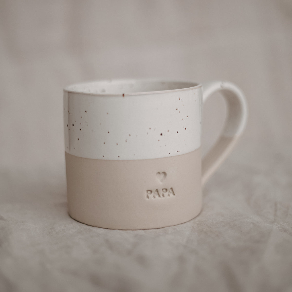 Große Tasse "Papa" - 450 ml (Natur)