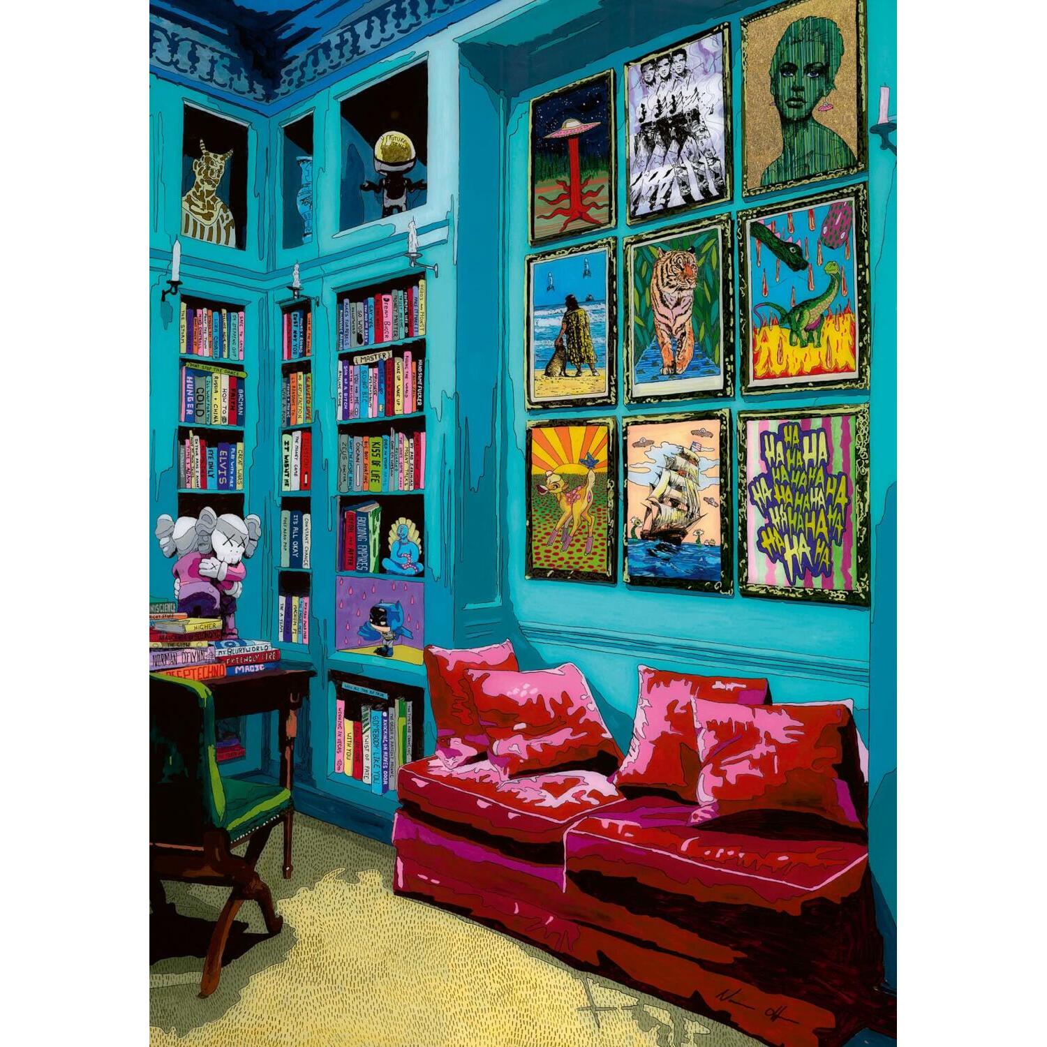 Room With Red Sofa