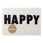 Ereigniskarte "Happy Birthday" - 12x17 cm (Weiß)