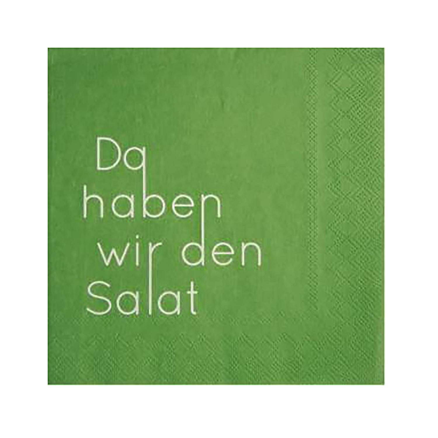 Papierservietten "DINING - Da haben wir den Salat" - 33x33 cm (Grün)