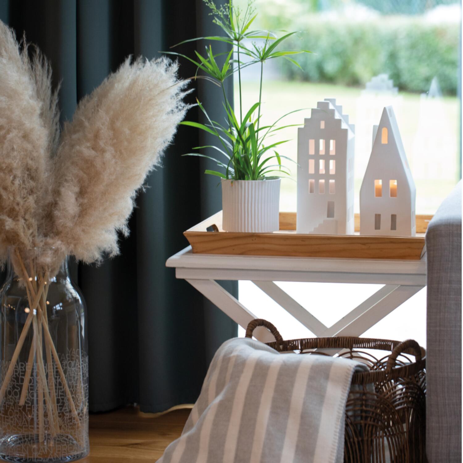 Lichthaus "LIVING - Spitzdach" - 7,5x7,5x20 cm (Weiß)