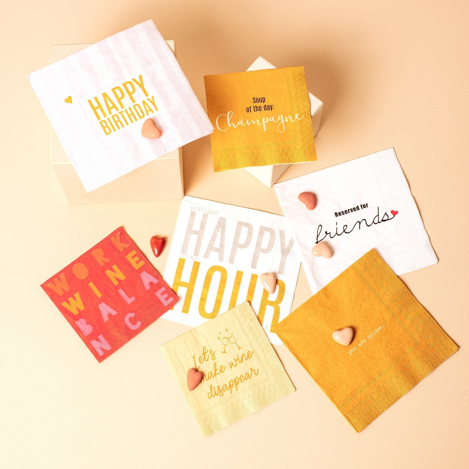 Servietten "You are  golden" (Gold)