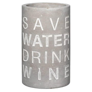 Weinkühler "Save water" - 13,5x21 cm (Grau)