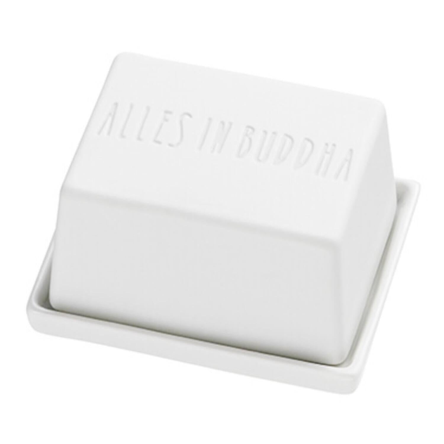 Butterdose "Alles in Buddha" (Weiß)