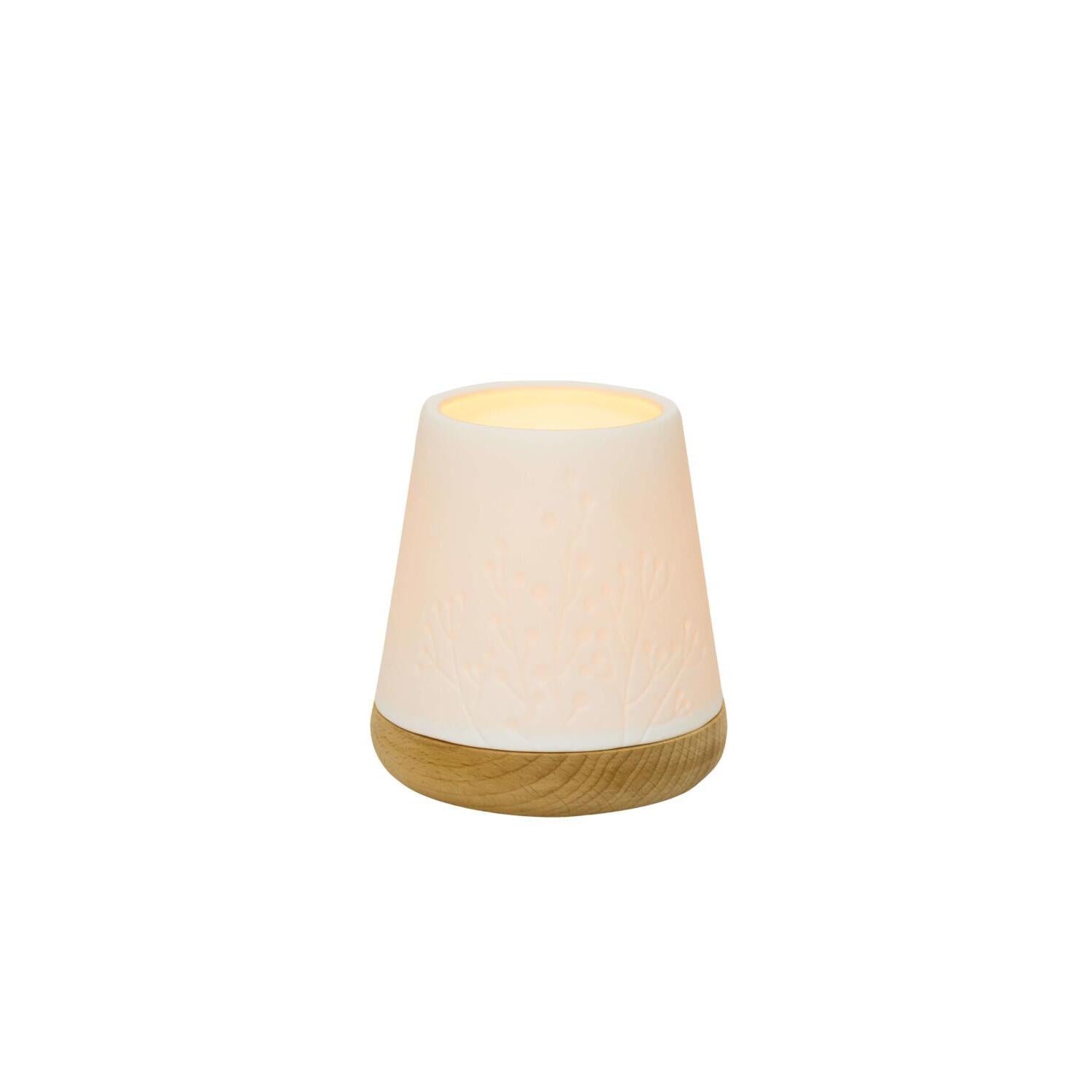 Windlicht "LIVING - Poesie - Pflanze" - 10,5cm (Weiß)