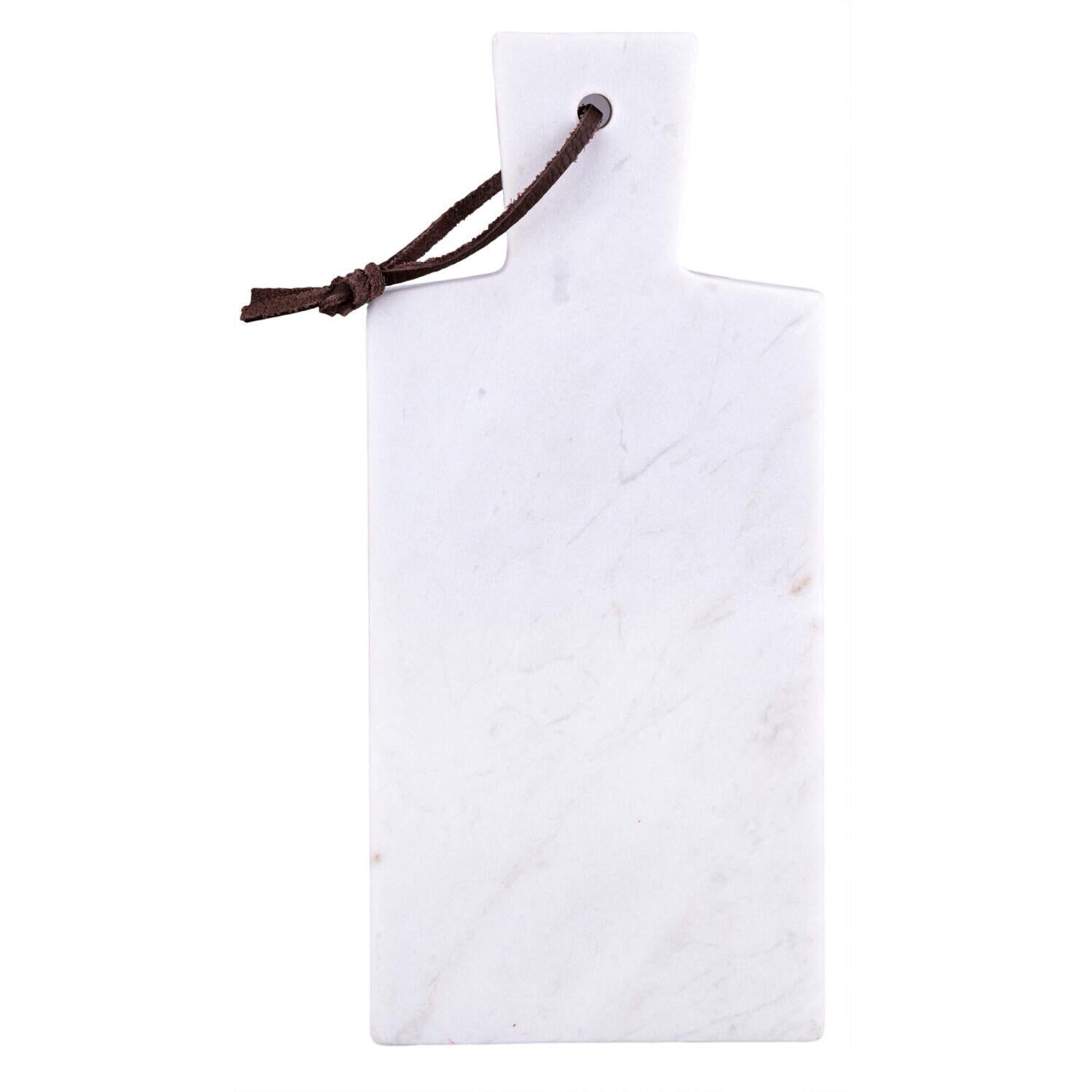 Marmorbrettchen "DINING" - 20x9x1,5 cm (Weiß)